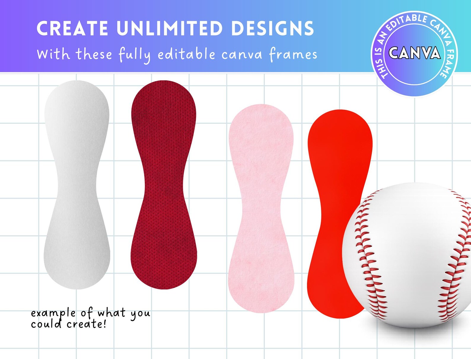Baseball Panel Editable Template, Custom Baseball Panel, Photo Ball ...
