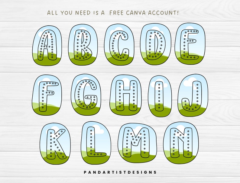Fill your own Dalmatian Dots Letters & Number - Canva Frame - Drag and Drop - Sublimation Design Digital Alphabet Png Doodle Dalmatian Spots image 3