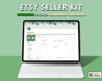 Etsy Shop Digital Planner, Notion Template, Etsy Seller Management Tools, Small Business E-commerce, +3 Guides on How to Sell & Rank on Etsy