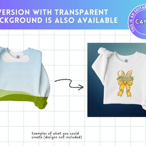 Gildan 18000 Mockup, Flat Lay Sweatshirt Mockup, Editable Canva Frame Template, Create Unlimited Sweaters Mock-up, Folded Sweatshirt Mock-up image 4