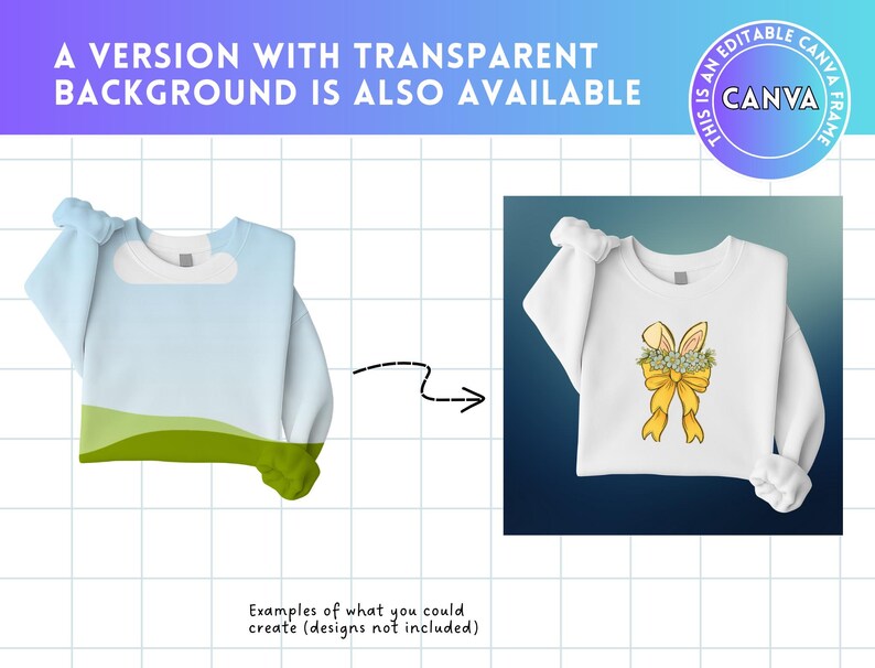 Gildan 18000 Mockup, Flat Lay Sweatshirt Mockup, Editable Canva Frame Template, Create Unlimited Sweaters Mock-up, Folded Sweatshirt Mock-up image 4