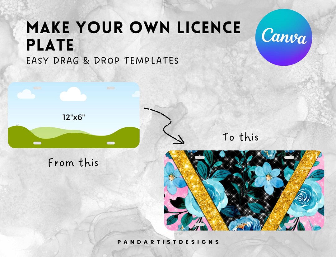 Make Your Own Number Plate on CANVA With Easy Drag and Drop Etsy