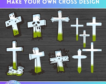 Fill your Own Religious Cross Design on CANVA - Christian Faith png - Drag and Drop - Editable Canva Frame Bundle - Crosses PNG - Easter Png