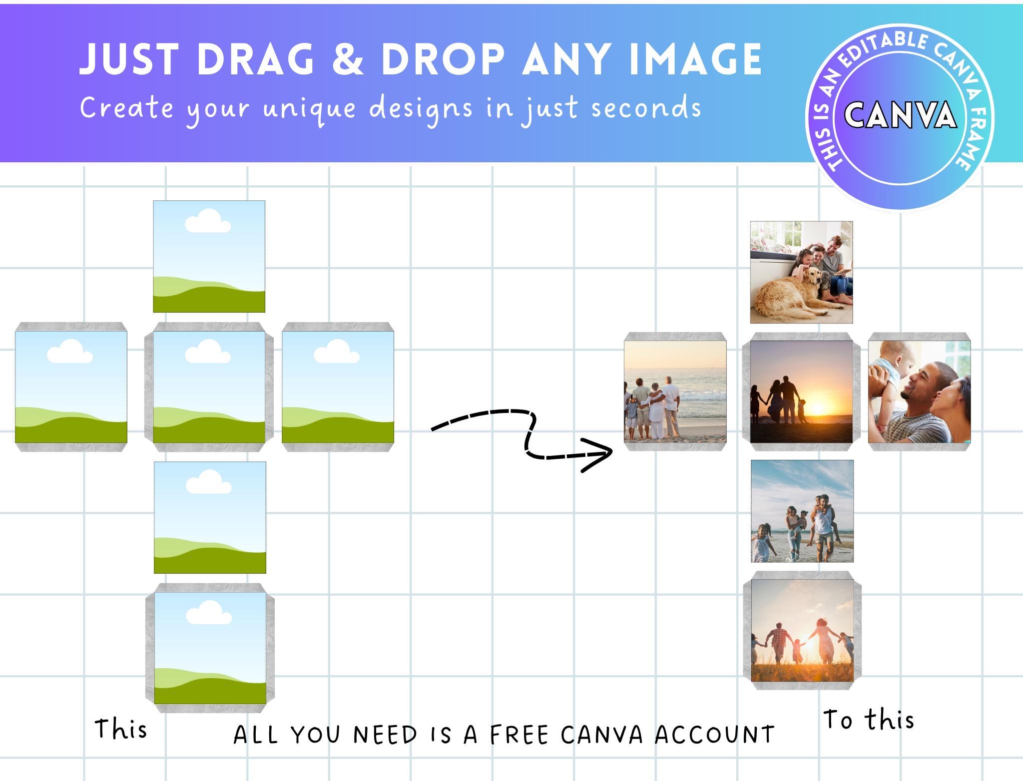Photo Cube Template, Printable Photo Box Template, 3D Cube Template ...