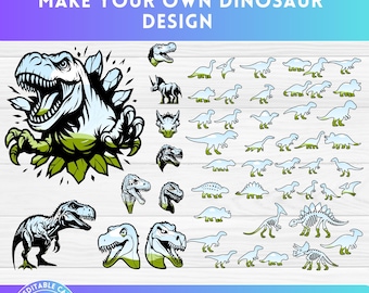 Marcos de dinosaurios en CANVA, T-Rex para rascar, imágenes prediseñadas de dinosaurio, diseños de sublimación, plantilla editable de CANVA, arrastrar y soltar fotos, imágenes prediseñadas de dinosaurio