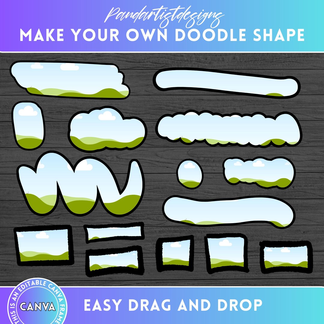 Make Your Own Doodle Elements on CANVA - DIY Digital Sticker - Easy ...