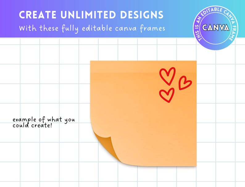 Sticky Note Editable Template, Custom Sticky Notes Bundle, Sticker for ...