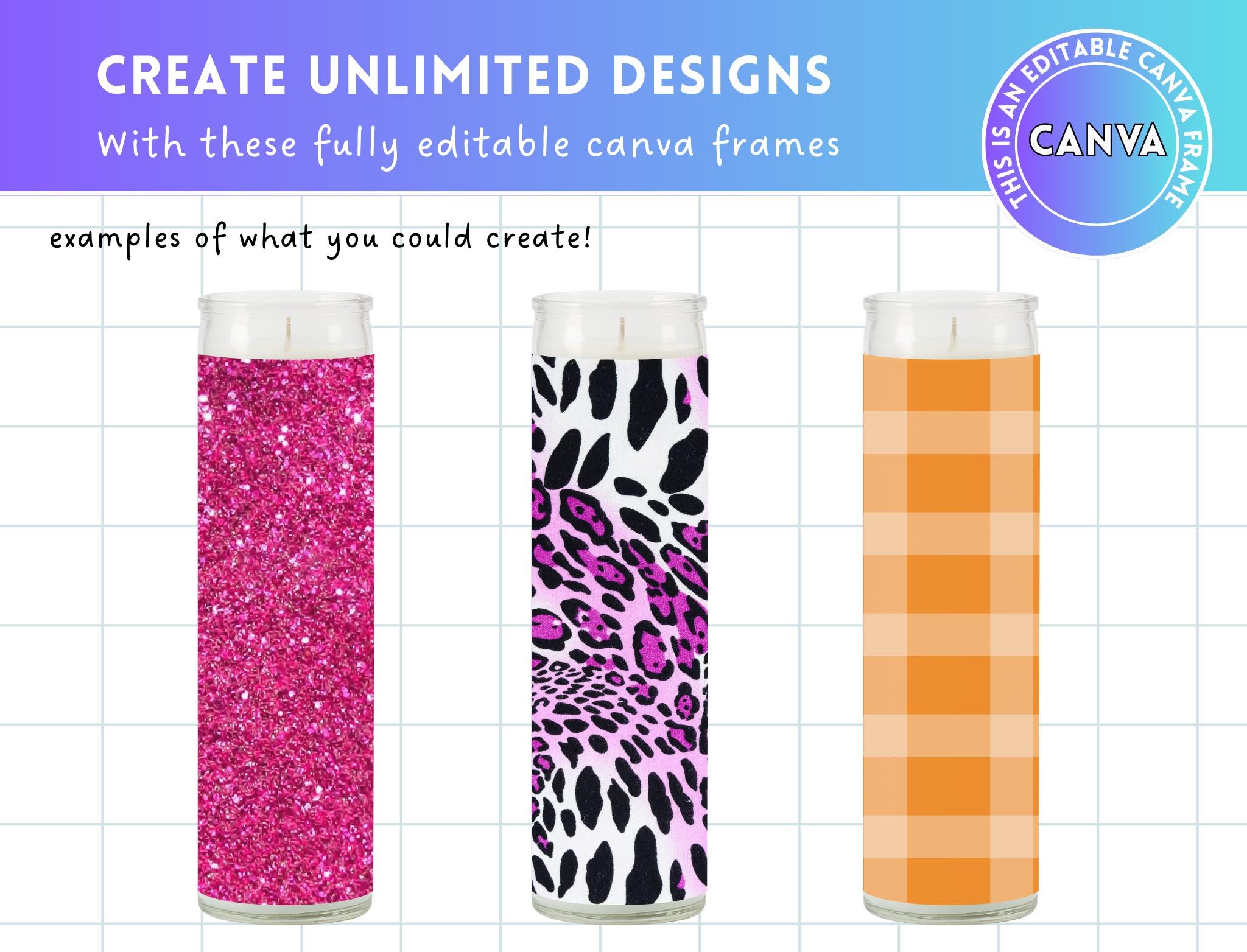 Tall Prayer Candle Canva Template, Prayer Candle Label Template