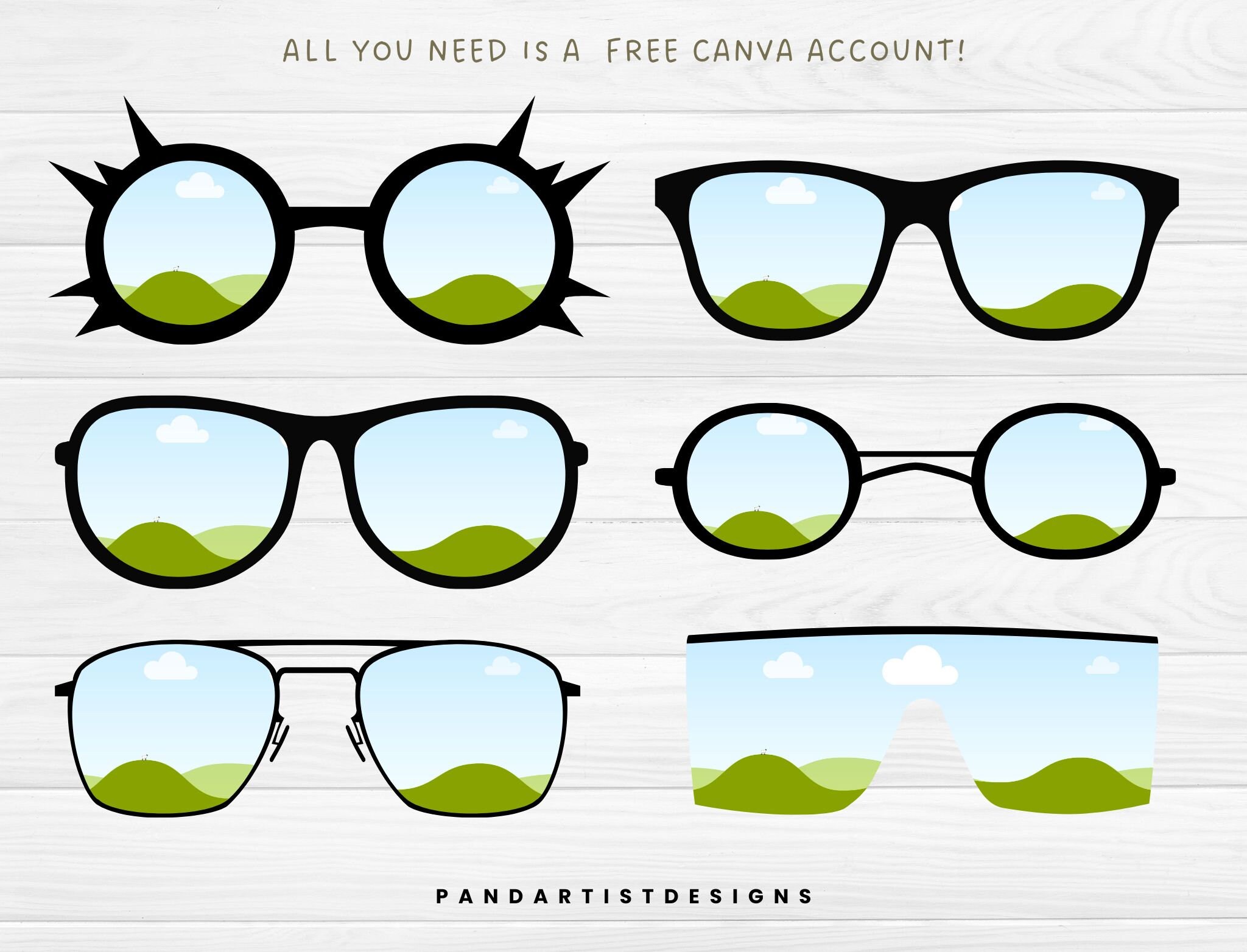 Make Your Own Sunglasses on Canva With Easy Drag and Drop Etsy