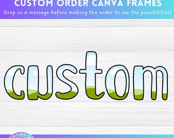 Serviço de molduras Canva PERSONALIZADO, Modelo de moldura CANVA personalizado, Modelo editável, Foto fácil de arrastar e soltar no Canva, Modelo de sublimação