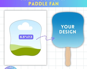 Church Fan Canva Template, Paddle Fan Editable Template, Blank Fan Template, Wedding Paddle Fan, Sublimation, Canva Frames Drag and Drop