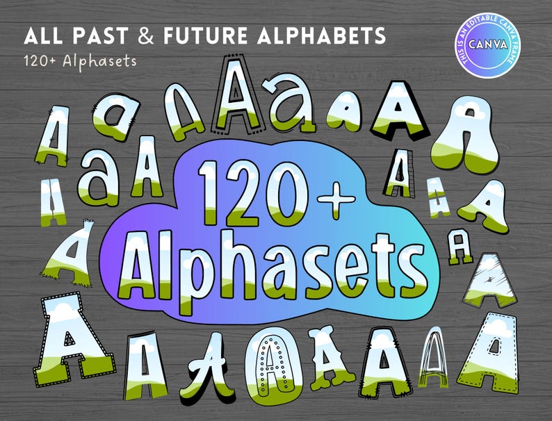 ENTIRE STORE - Canva Frames Mega Bundle - Editable Template - Easy Drag and Drop - Design Digital Element - Add Your Own Pattern - Alphabet image 5
