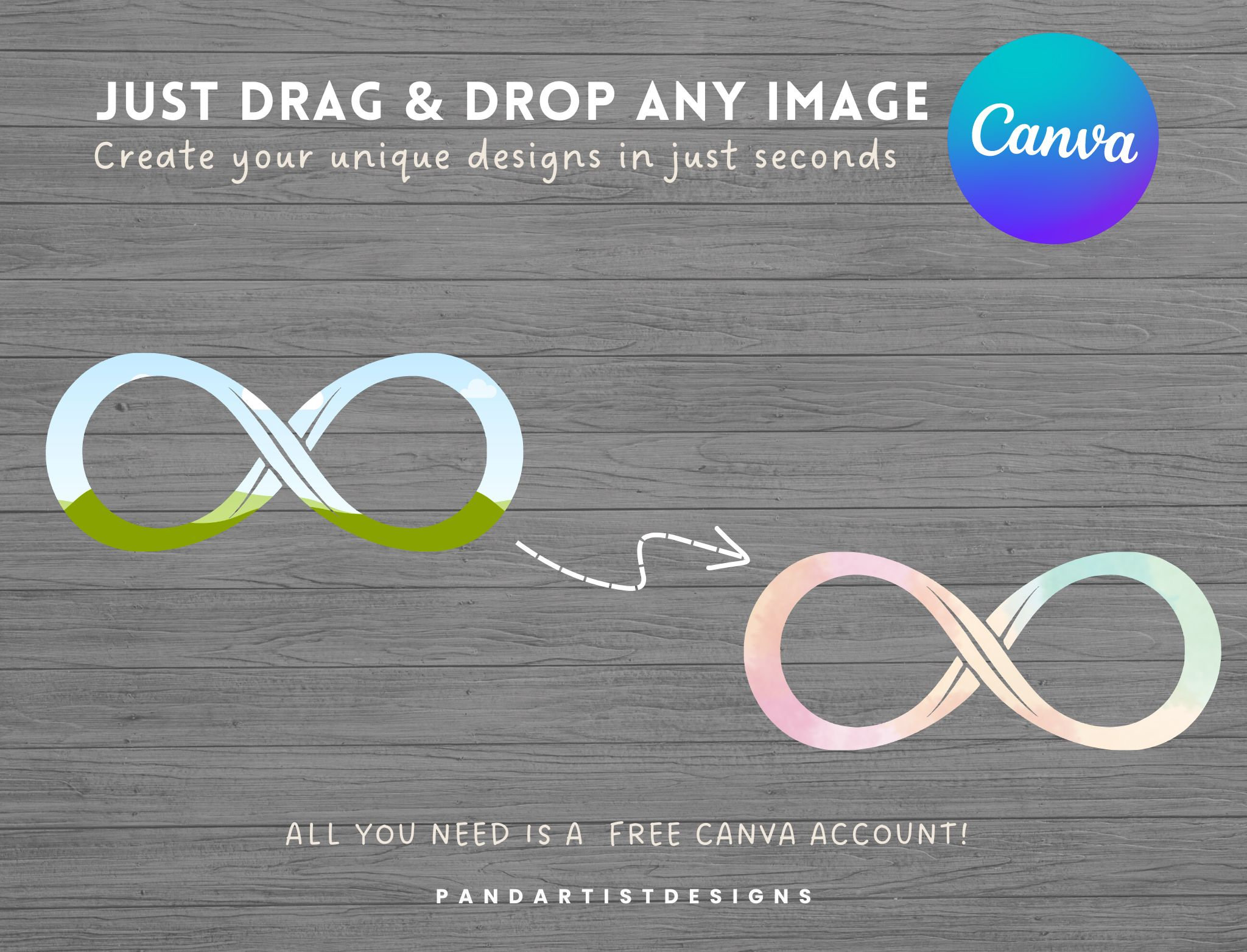 Infinity Frame Design Make Your Own Infinity Symbol Design - Love Forever Canva Frames Bundle ...
