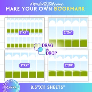 Modelo de marcador editável do Canva, Moldura de marcadores imprimíveis do Canva, Arraste e solte, Modelo faça você mesmo, Personalizado, Download digital png svg