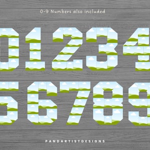 Canva Photo Collage Varsity Letters & Numbers - Canva Frames Bundle - Easy Drag and Drop - Digital Alphabet Storyboard Memorial - Birthday image 5