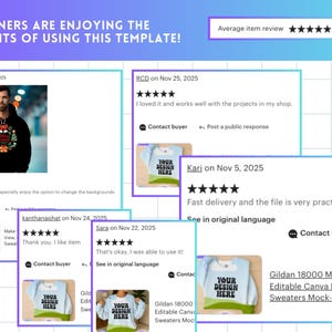 Gildan 18000 Mockup, Flat Lay Sweatshirt Mockup, Editable Canva Frame Template, Create Unlimited Sweaters Mock-up, Folded Sweatshirt Mock-up image 5