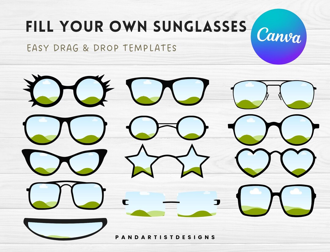 Make Your Own Sunglasses on Canva With Easy Drag and Drop Etsy