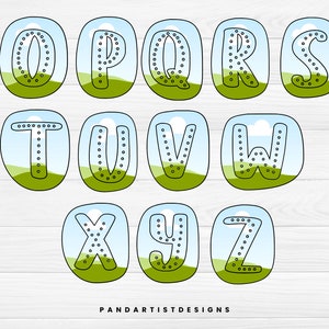 Fill your own Dalmatian Dots Letters & Number - Canva Frame - Drag and Drop - Sublimation Design Digital Alphabet Png Doodle Dalmatian Spots image 4