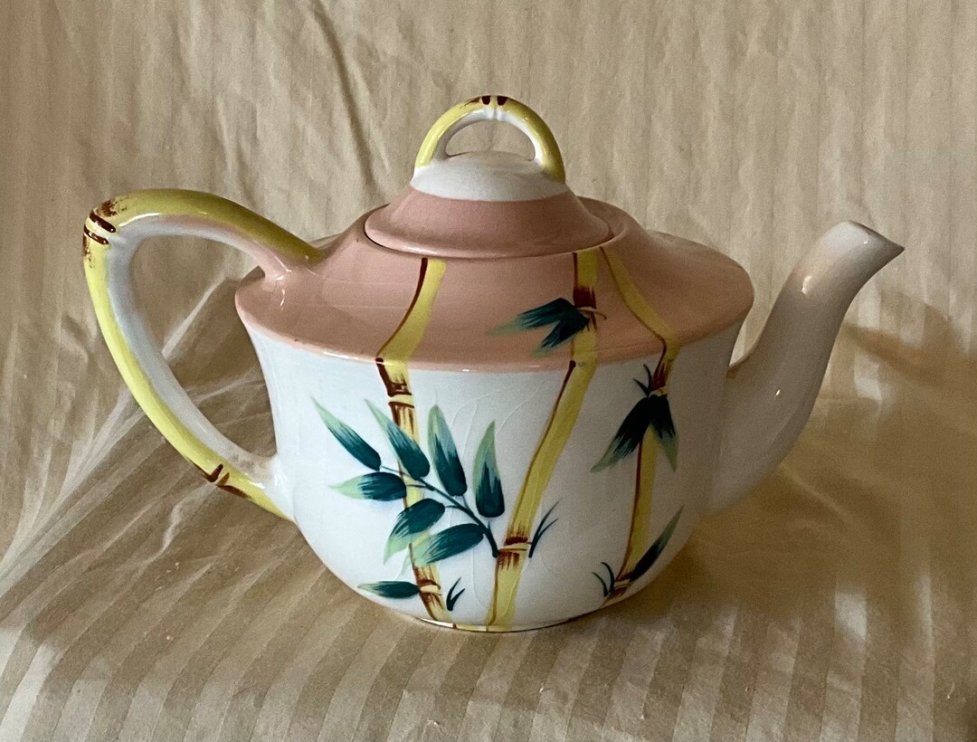 Weil Ware Malay Bamboo Pink Teapot Etsy