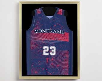 Jersey frame met draaideur | Object frame goud voor jerseys, uniformen, T-shirt met hanger