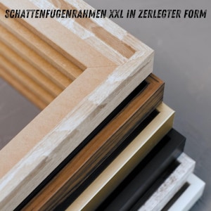 XXL shadow gap frame in DISASSEMBLED form - empty frame for large canvas pictures on stretcher frames - 80x120 90x120 70x150 100x150