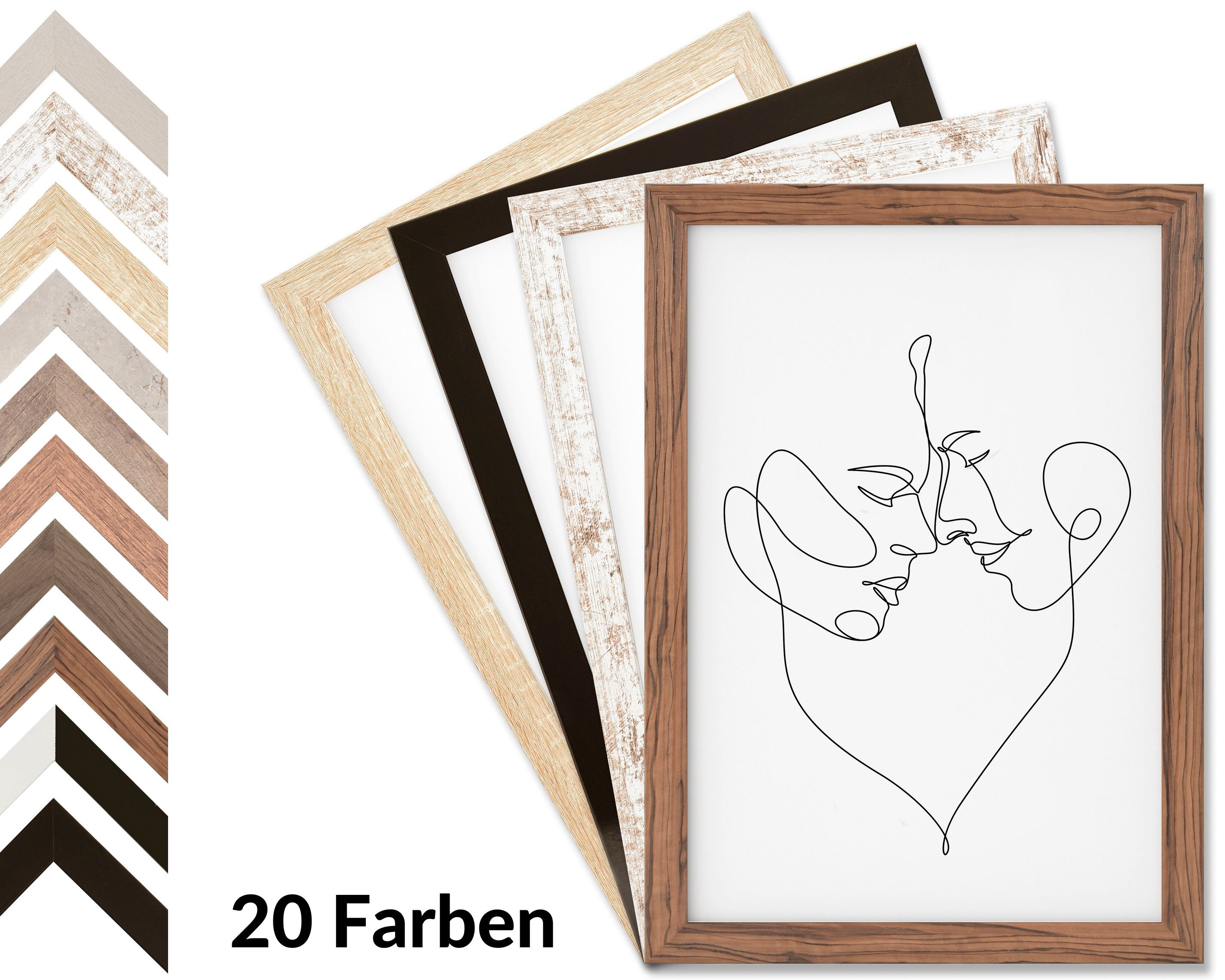 Picture frames in 20 different designs Poster frames Wall decoration Gift idea MODERN Large A2 A3 40x60 50x70 60x80