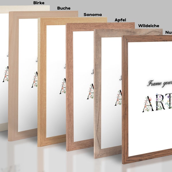 Picture frame wood look wall decoration, poster frame MODERN from Germany in many sizes A2 A5 20x30 40x60 50x70