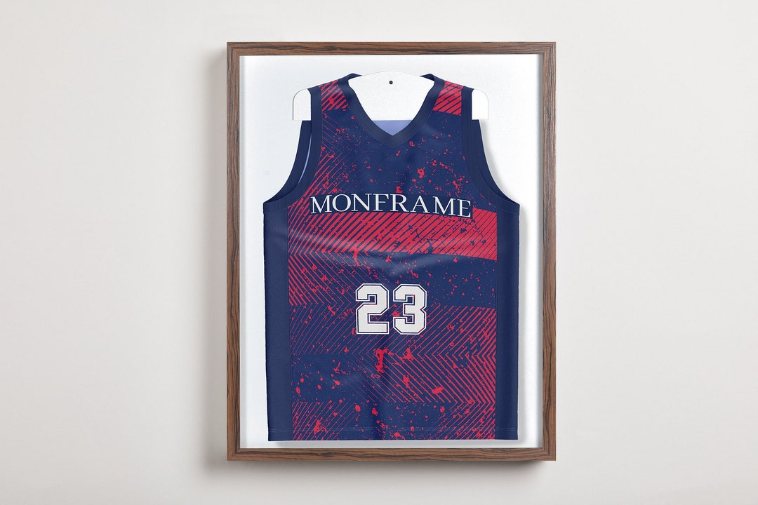 Jersey Frame With Revolving Door | Walnut Object Frame for Jerseys ...