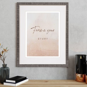Picture frame GALLANT, wooden picture frame MDF with passepartout