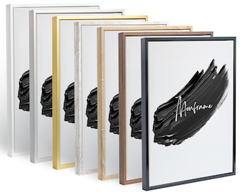 Shadow gap frame for canvas pictures on stretcher frames - empty frame without glass and back panel - 40x50 50x70 60x80 80x100
