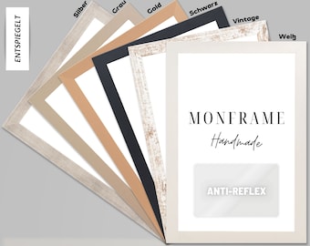 Fotolijst met ontspiegeld acrylglas voor stijlvolle wanddecoratie, posterlijst MODERN uit Duitsland in vele maten 40x60 50x70 A2 A3