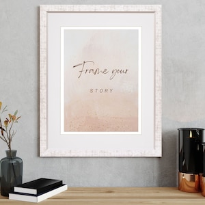 Picture frame GALLANT, wooden picture frame MDF with passepartout