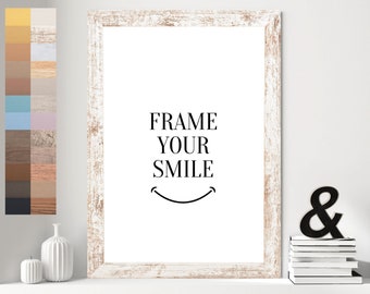 Picture frame in vintage style as a gift idea, MDF wooden frame MODERN in many sizes 30x40 40x60 50x70 DIN A2 A3 A4