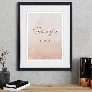 Picture frame GALLANT, wooden picture frame MDF with passepartout