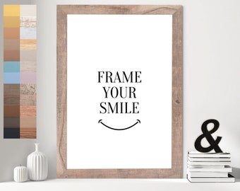 Handmade picture frame MODERN wild oak, photo frame for wall art, frames in different sizes and colors