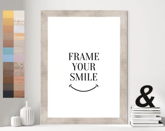 Handmade picture frame MODERN silver, photo frame for wall art, frames in various sizes and colors