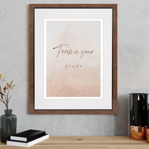 Picture frame GALLANT, wooden picture frame MDF with passepartout
