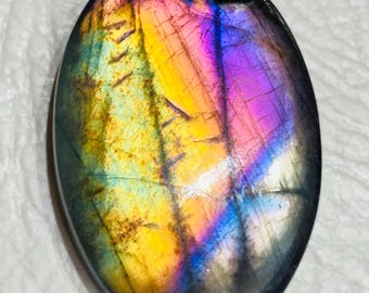 Top Quality Multi Purple Labradorite Gemstone Smooth Cabochon AAA+ Purple Labradorite Loose Gemstone Use Making Jewelry Size 39x28x7 MM