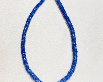 Natural Lapis Lazuli Rondelle Faceted Beads Graduated Strand 15inch long High Quality Beads 6 to 10 MM Beads Wholesale prices jewelry making