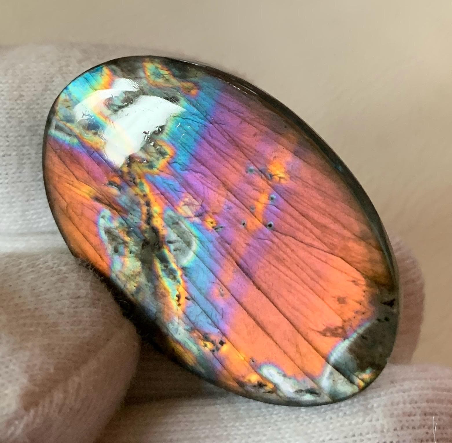 Looking Gorgeous Natural Labradorite Gemstone Cabochon Size 40.31x26.14x6.04 MM Gorgeous Labradorite Gemstone Use For Making Jewellery Stone