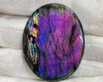 AAA Quality Purple Labradorite Gemstone Cabochon Size 43x35x6 MM Top Labradorite Cabochon Gemstone Oval Shape Use For Making Jewelry