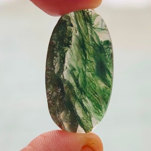 Moss Agate Gemstone Cabochon 33x19x4 MM 24 Carat Natural Green Moss Agate Gemstone Loose Gemstone Use For Making Jewelry