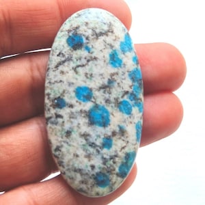 Natural K2 Jasper Gemstone Cabochon 59x31x5 mm K2 Jasper Loose Gemstone Both Side Polished Smooth Cabochon Making For Jewellery Stone 90 Ct.