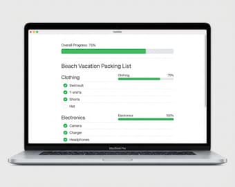 PackRat - App para preparar tu equipaje de viaje / Planificador de viajes / Lista de equipaje / Organizador de viajes / Descarga digital