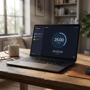 FocusFlow  - Offline Time Tracker App for Freelancers | Pomodoro Timer | Billable Hours | Digital Download
