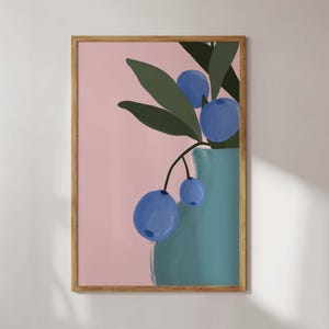 Cartel colorido de tendencia de arte contemporáneo con flores en jarrón. Gran decoración de pared para la sala de estar. cocina o comedor. Bonita idea de regalo para novia.