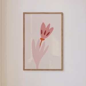FLOWER Design Poster | Illustration Poster | Kitchen Poster | Children&#39;s Room Poster | Scandinavian Design