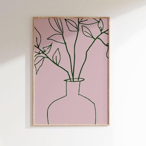 Branch poster | Art print | Kitchen wall decoration | Dining room mural | Botanical poster | Modern art | Living room print | Gift for girlfriend