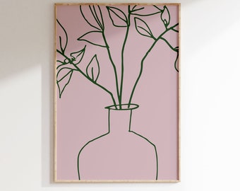 Branch poster | Art print | Kitchen wall decoration | Dining room mural | Botanical poster | Modern art | Living room print | Gift for girlfriend