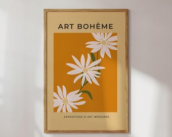 Art Bohème Poster | Minimalist Poster | Exhibition Poster | Living Room Poster | Scandinavian Print | Flower Poster | Boho Poster
